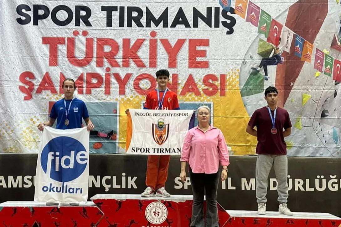 Bursa İnegöl'e spor tırmanışta Türkiye dereceleri 