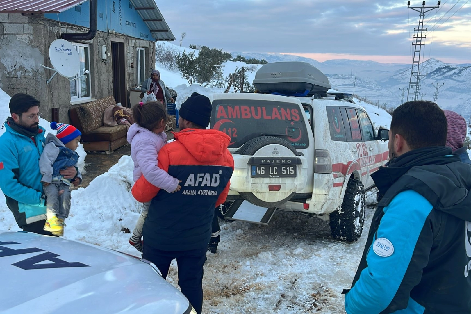 AFAD koordinasyonunda Onikişubat’ta zorlu kış şartlarında hayati müdahale 