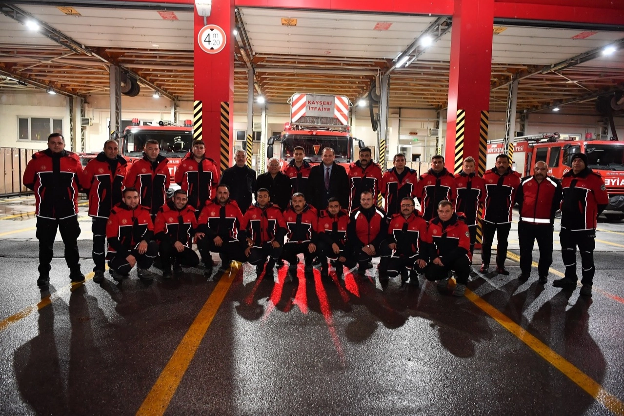 Kayseri itfaiyesinden gurur dolu tablo 