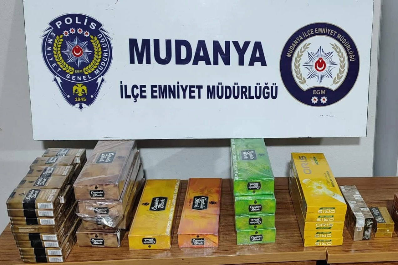 Mudanya'da 219 paket kaçak sigara ele geçirildi 