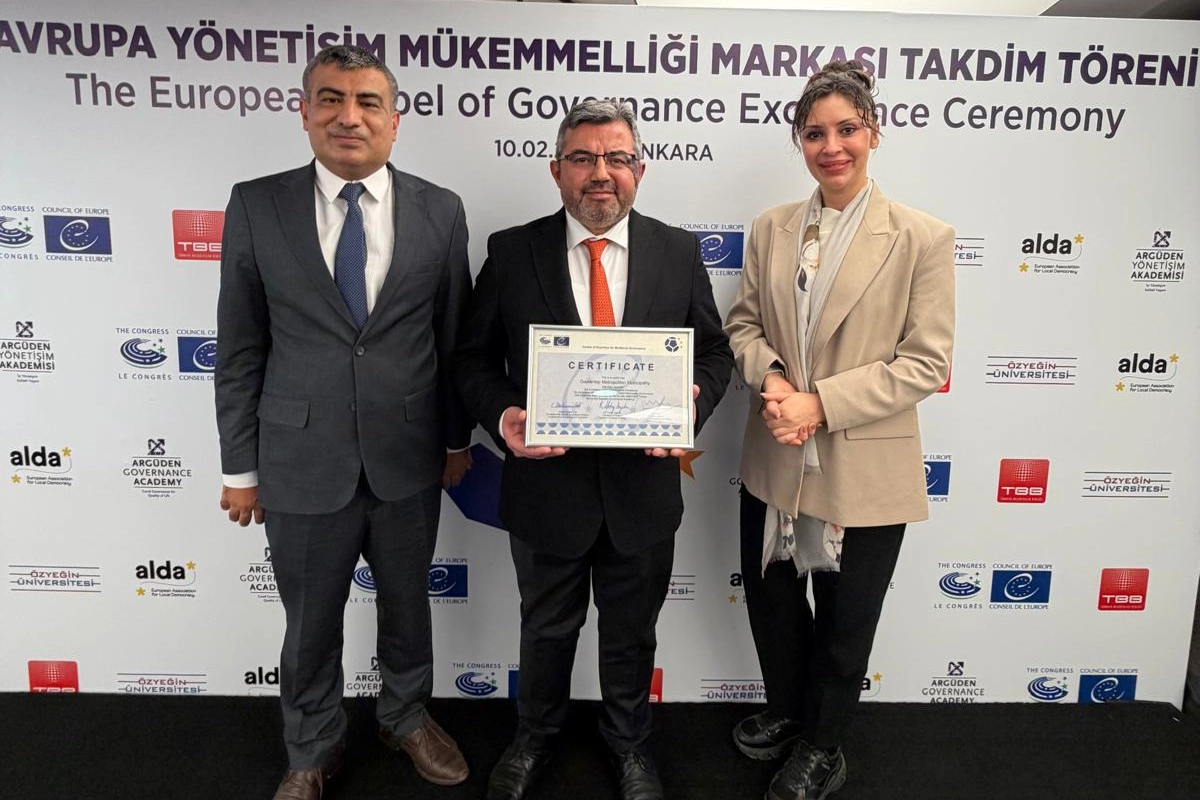 Gaziantep'e Avrupa'dan yönetişim ödülü 