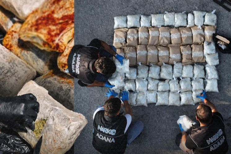 76 ilde dev uyuşturucu operasyonu! 1,7 ton uyuşturucu, 2,1 milyon hap ele geçirildi 