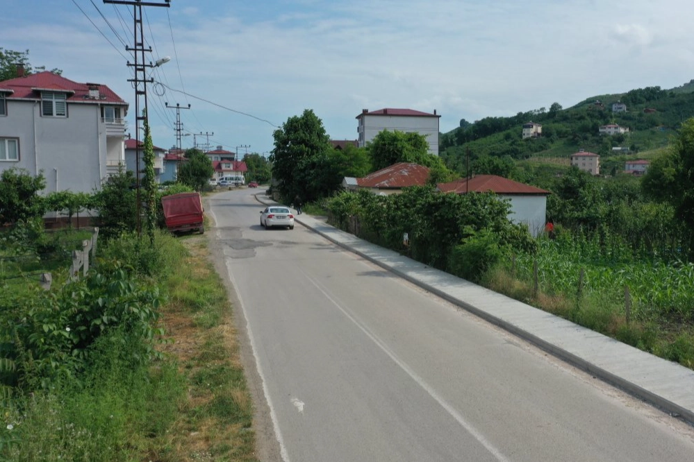 Ordu Kayabaşına modern kaldırım 