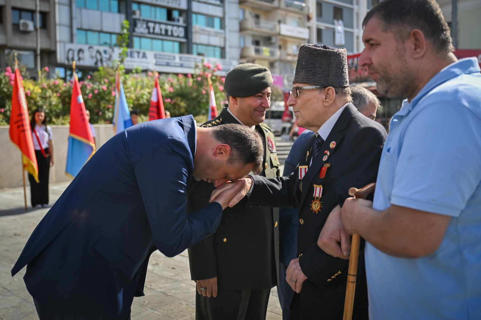 Bornova'da 19 Eylül Gaziler Günü törenle kutlandı 