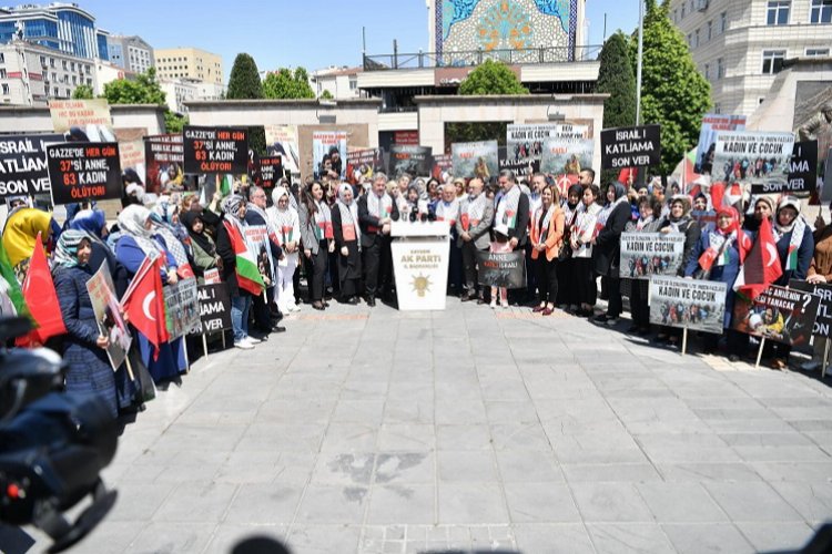 AK Kayserili kadınlar Gazze için toplandı -