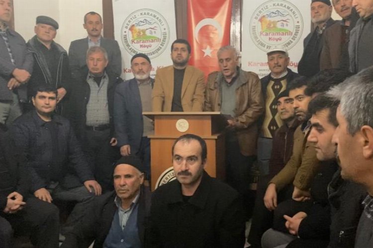 Bertiz Karamanlı Köyü’nden Dulkadiroğlu Belediyesi'ne tepki -