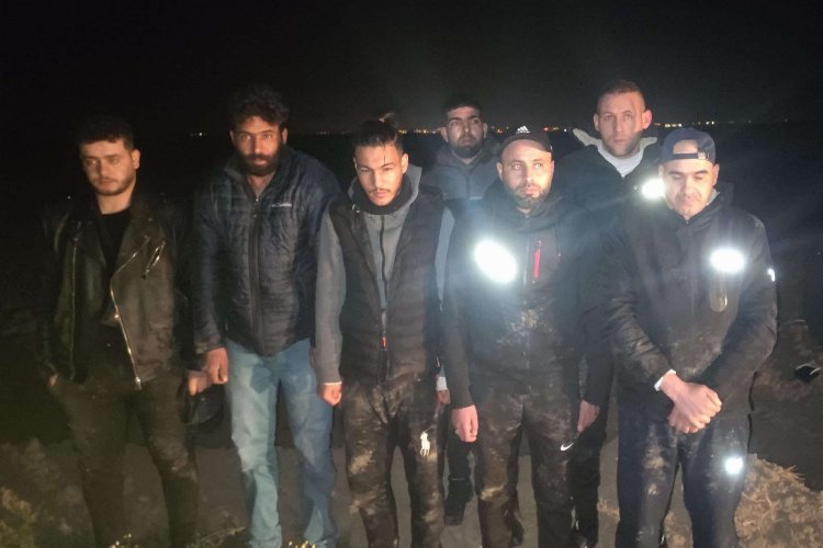 Edirne'de 7 düzensiz göçmen yakalandı -