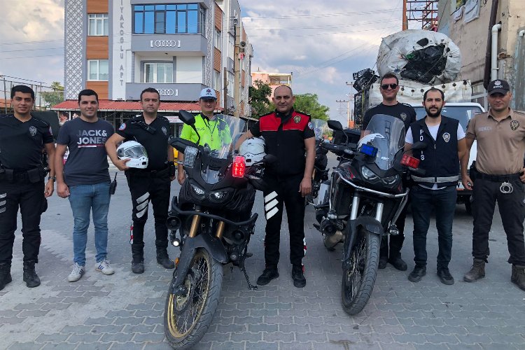 Edirne Keşan'da 'kask' denetimi -