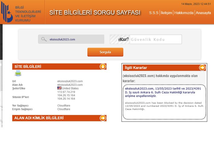 Ekşi Sözlük'e erişim engeli! -