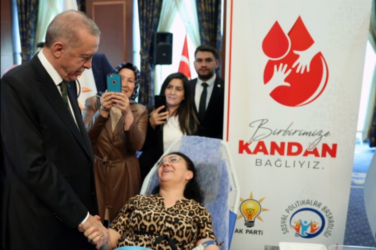 Erdoğan'dan kan bağışçılarına ziyaret -