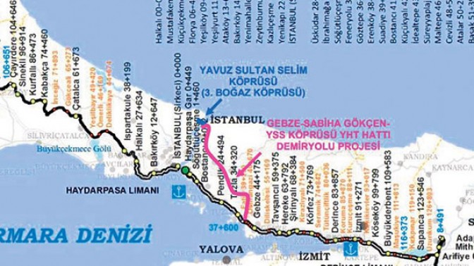GEBZE 3’ÜNCÜ KÖPRÜYE YHT İLE BAĞLANACAK!