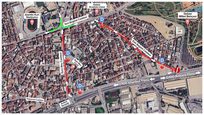 Gebzede yeni trafik dolaşım planı hayata geçiyor