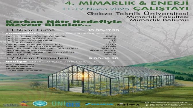 GTÜ’de 4. Mimarlık ve Enerji Çalıştayı