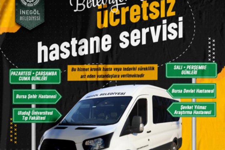 İnegöl Belediyesi’nden Bursa hastanelerine ücretsiz servis hizmeti -