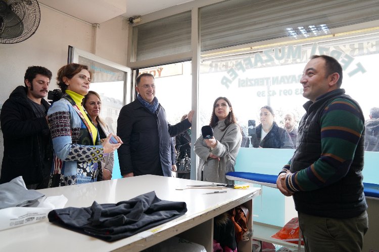 İstanbul Beylikdüzü'nde Kaftancıoğlu, Başkan Çalık ile saha çalışmasında -