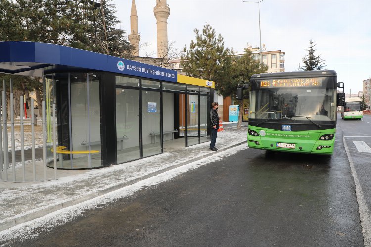 Kayseri Talas'ta kırsal aktarması için özel durak -