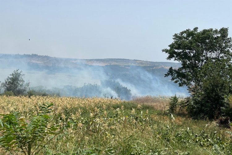 Keşan Yeşilköy’deki yangın korkuttu -