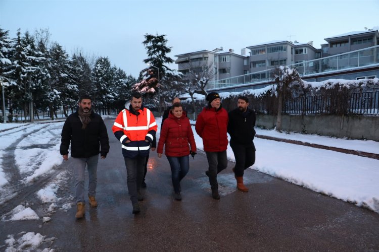 Kocaeli İzmit'te Hürriyet, Kuruçeşme’de kar denetimine çıktı -