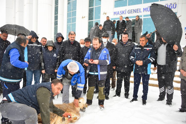 Manisa MASKİ'de şükür kurbanı -