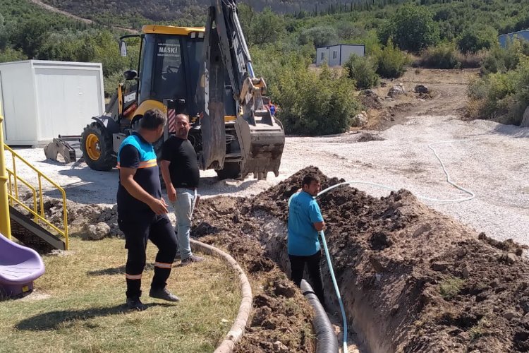 Manisa Saruhanlı'da yangın bölgesinde destek sürüyor -