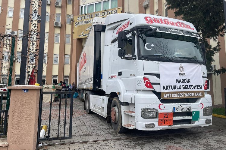 Mardin Artuklu Belediyesi’nden yardım sevkiyatı -