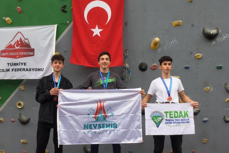 Nevşehirli sporcu tırmanışta şampiyonluğu elde etti -