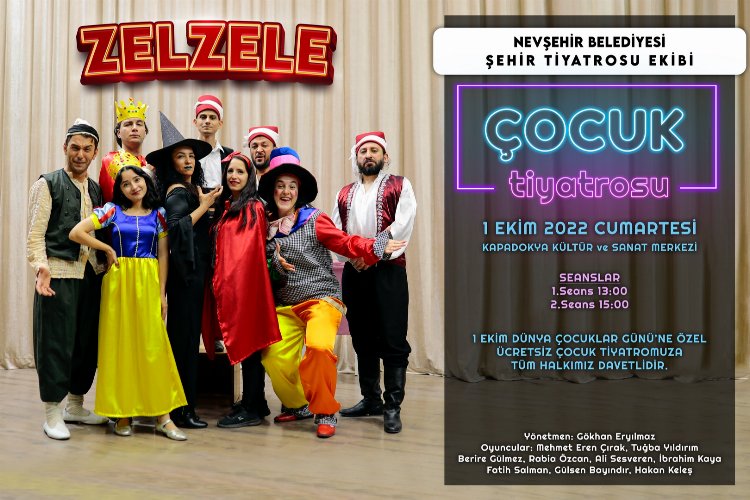 Nevşehir Belediye Tiyatrosu'ndan çocuklara özel 'Zelzele' -