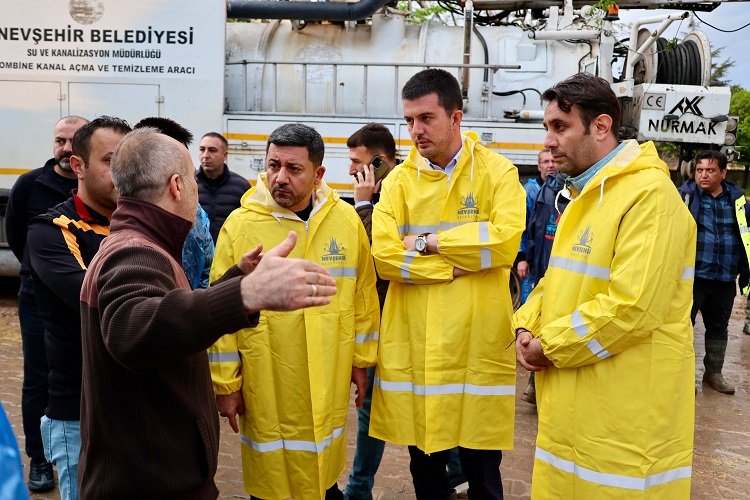 Nevşehir'de ekipler yoğun yağışlarda teyakkuz halindeydi -