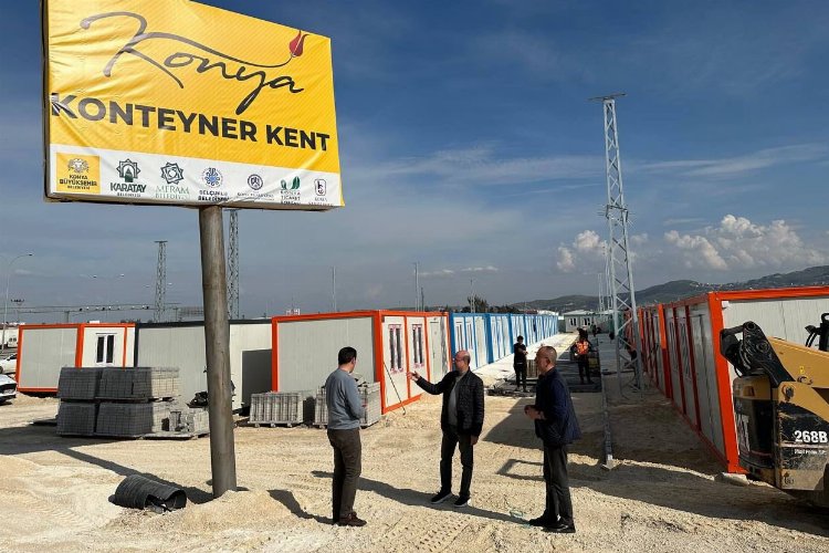 Selçuklu'dan Hatay'daki 'Konya Konteyner Kent'e inceleme -