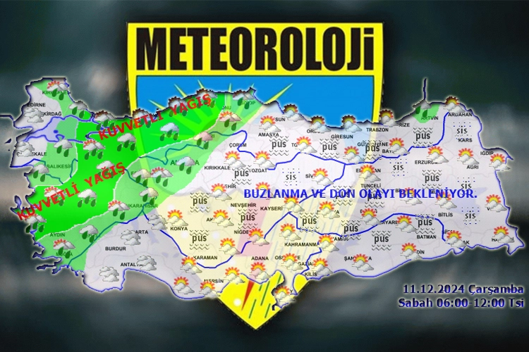 Meteoroloji kuvvetli yağış için hangi illeri uyardı? İşte havanın 11 Aralık raporu... 