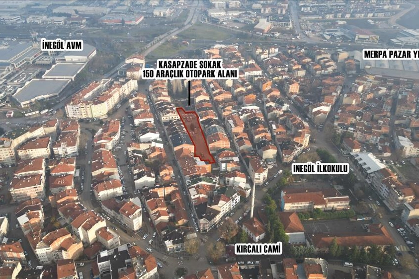 Bursa İnegöl'de 150 araçlık otopark üretiliyor 