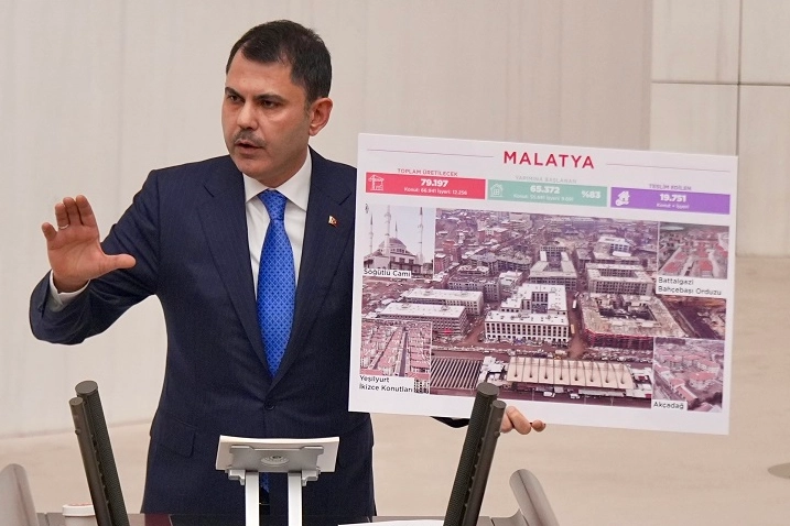 Bakan Kurum: Deprem bölgesindeki konutların yüzde 93'ünün inşaasına başlandı 