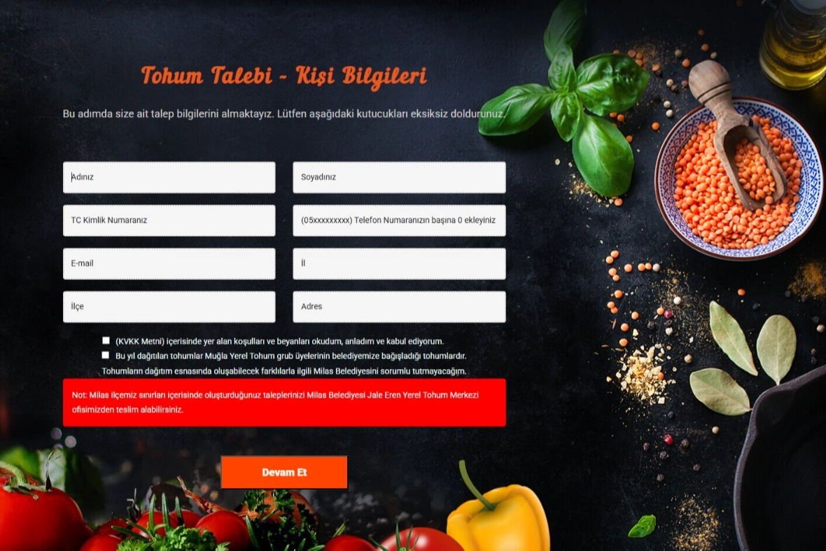 Milas Belediyesi, talepte bulunan vatandaşlara yerel tohum gönderiyor 