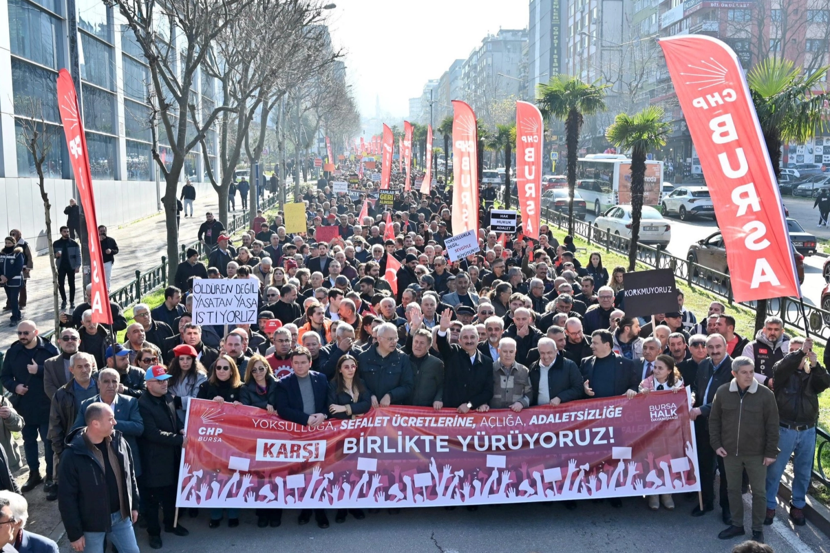 Bursa'dan adaletsizliğe yürüdüler 