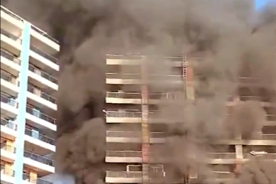 Antalya Alanya'da otel inşaatında yangın! 
