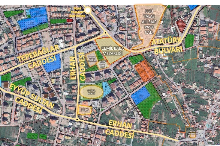 Kayseri Talas'ta satılık konut parseli 