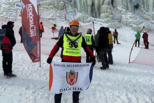 Bursa İnegöllü sporcu buz tırmanış Türkiye Şampiyonu oldu 
