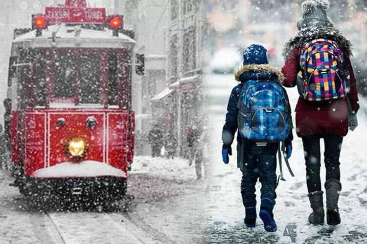 İstanbul ve Tekirdağ'da eğitime kar engeli! 