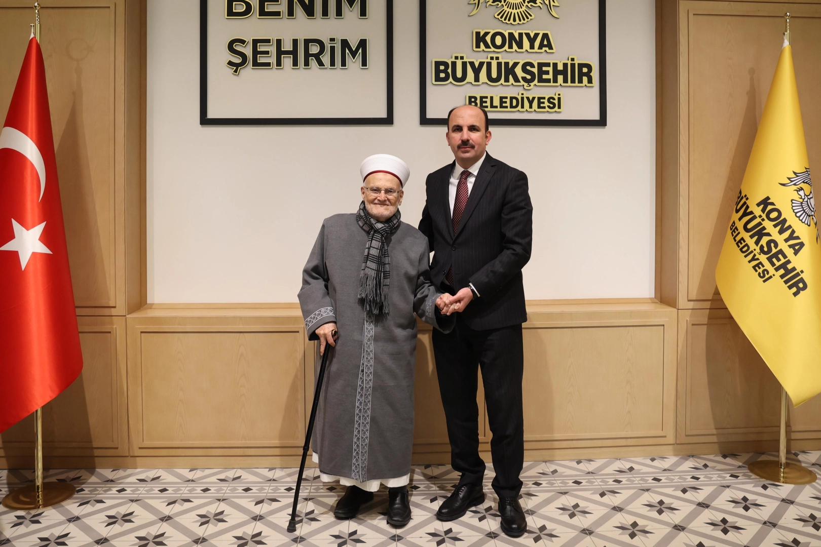 Mescid-i Aksa İmamı Şeyh İkrime Sabri Başkan Altay’ı ziyaret etti 