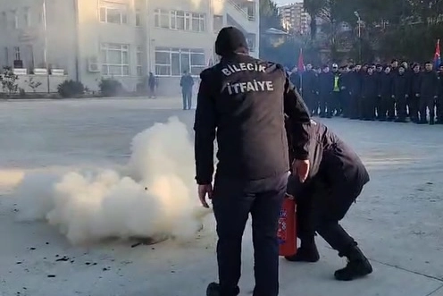 Bilecik'te Jandarma personeline yangın eğitimi 