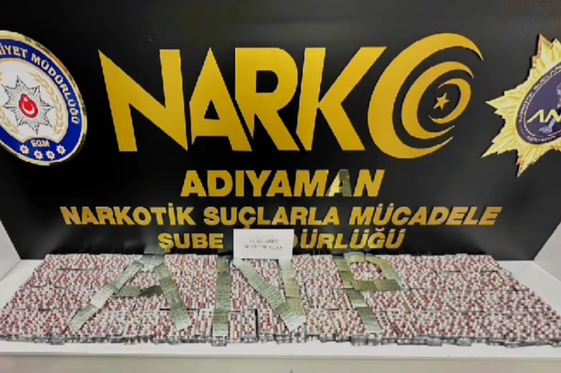 Adıyaman'da 11 bin sentetik hap ele geçirildi 
