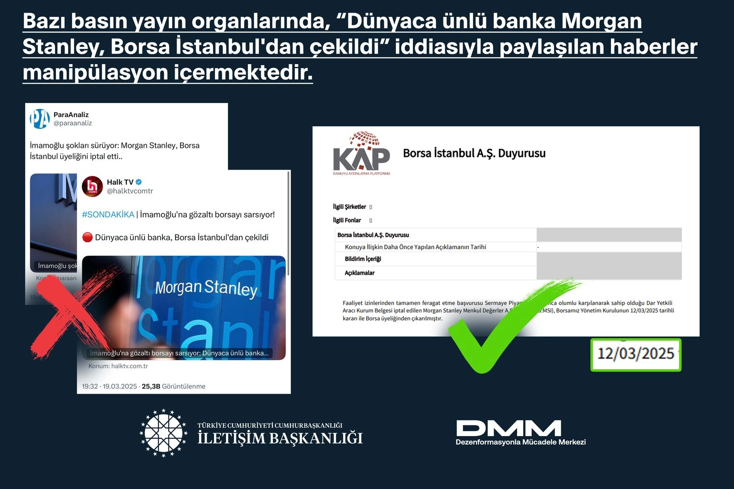 İletişim'den 'Morgan Stanley' haberlerine açıklama 