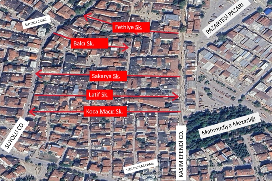 Bursa İnegöl'de iki mahallede tek yön uygulaması 