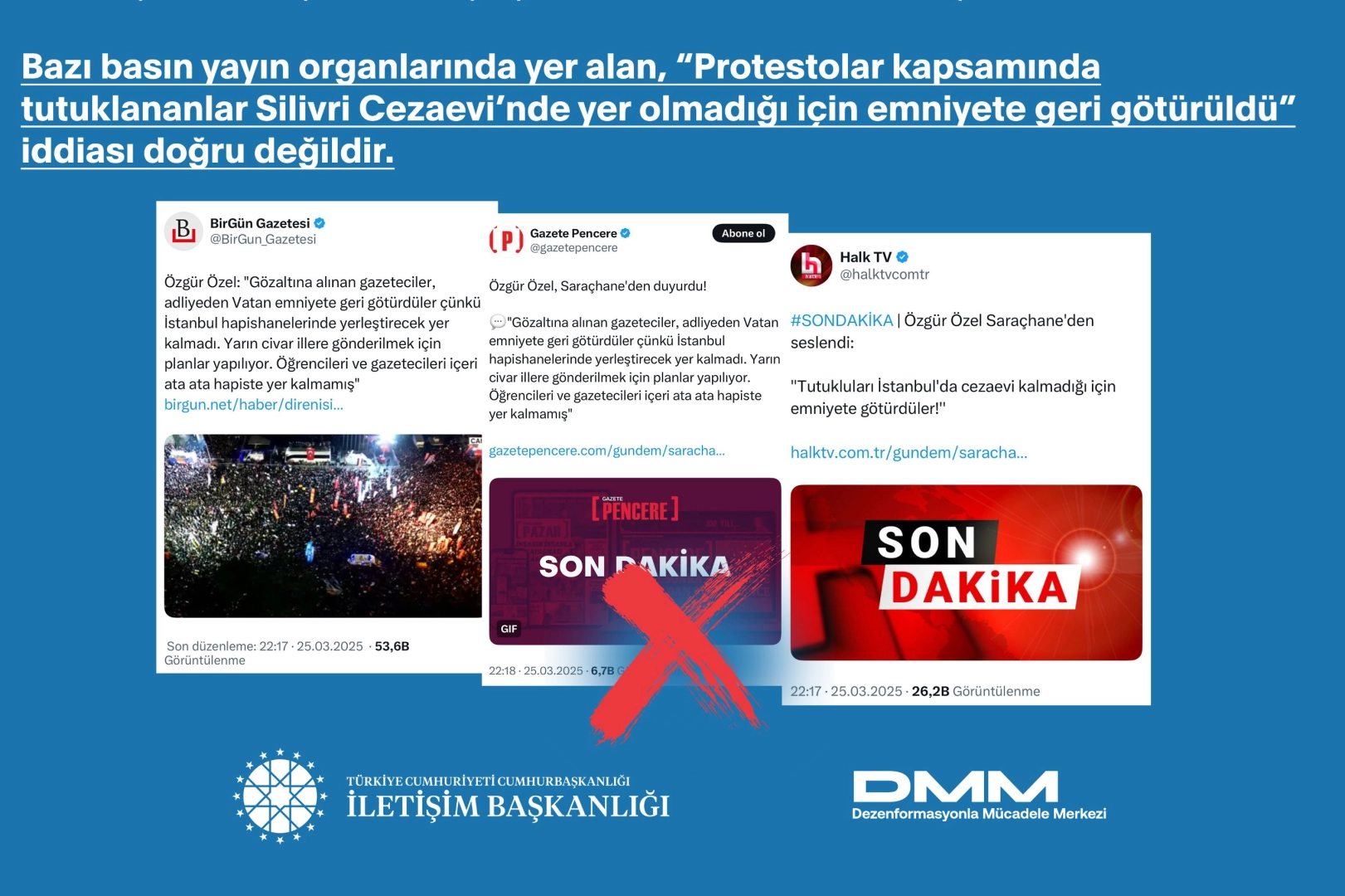 Silivri'de tutuklulara yer kalmadığı iddialarına İletişim'den yanıt 