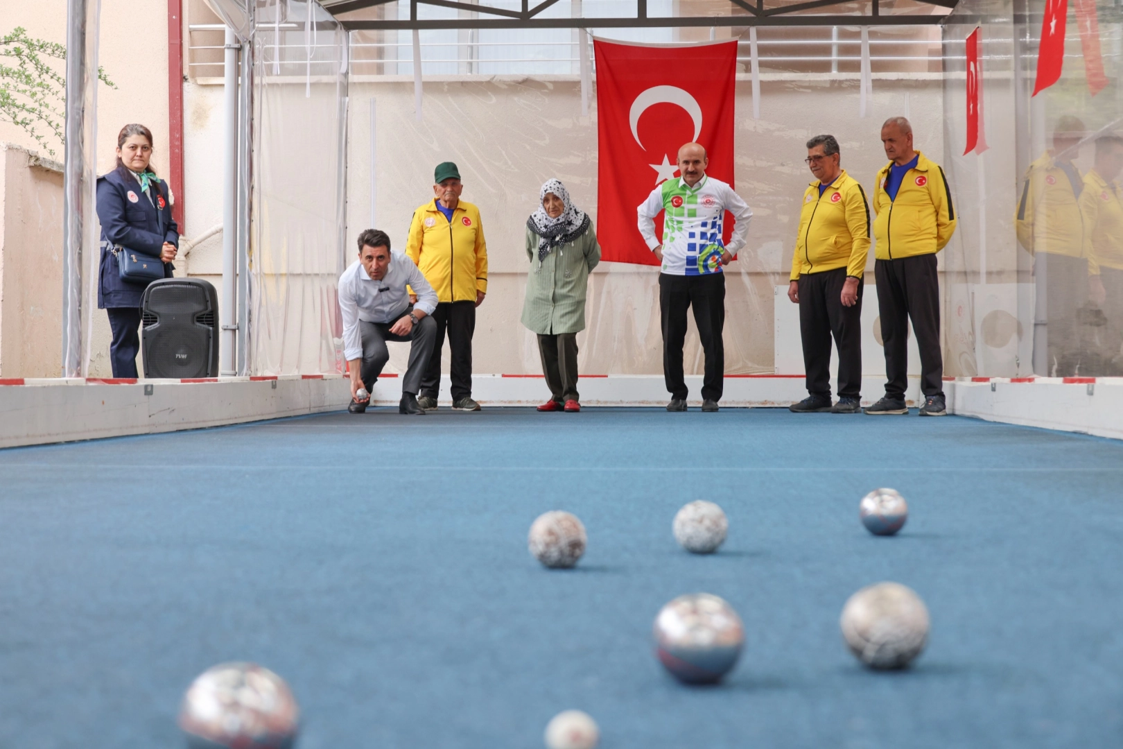 Bilecik'te huzurevi sakinleri yeteneklerini Bocce ile sergiledi 