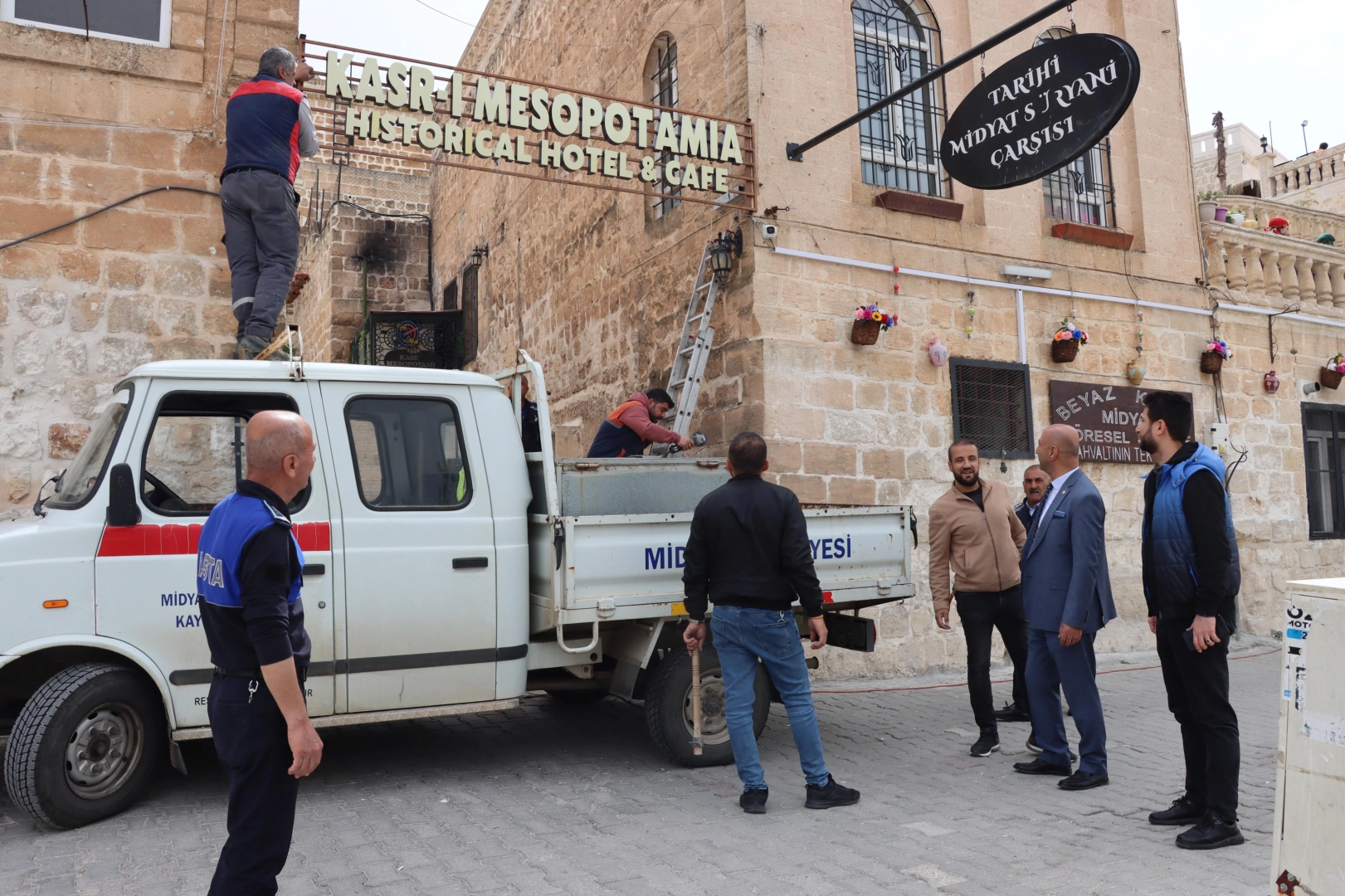 Mardin Midyat’ta tarihi doku korunuyor 