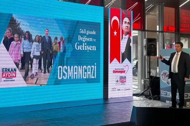 Osmangazi'nin 1 yıllık çalışmalarını Erkan Aydın paylaştı 