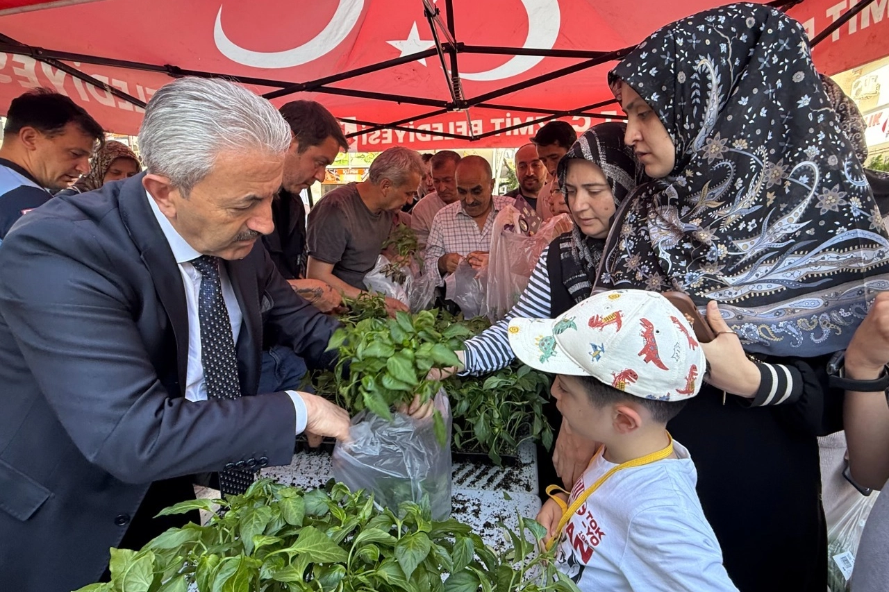 Kocaeli İzmit Belediyesinden halka fide desteği 
