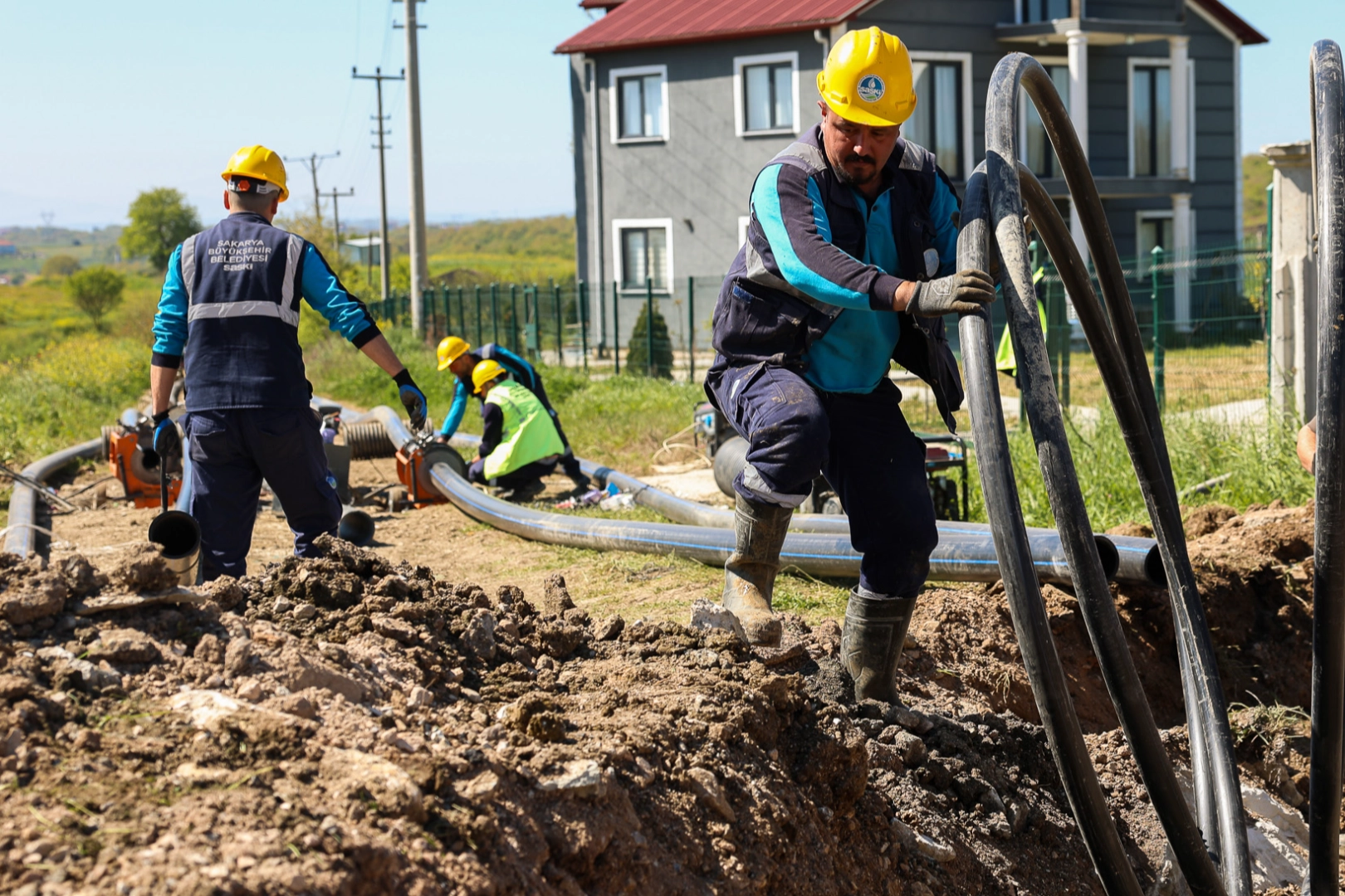 Sakarya Kaynarca’nın 11 kilometrelik yeni içme suyu hattı tamamlandı 