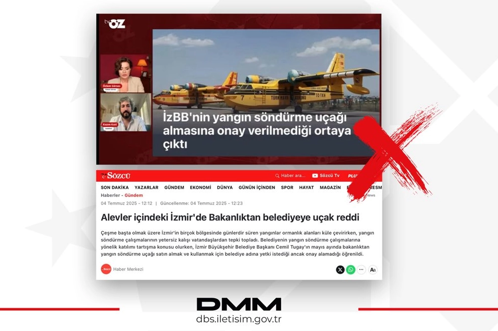 İzmir Belediyesi’nin yangın uçağı talebi iddiası asılsız! 